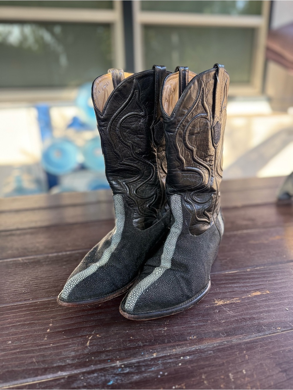 Wild West Western Genuine Stingray Boots Mens US Size 9 MPN 65 16 010363